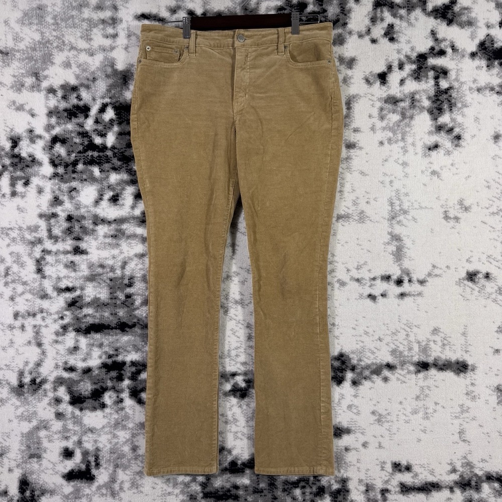 Lauren Ralph Lauren Pants Womens Size 8 Beige Corduroy Straight Leg Preppy